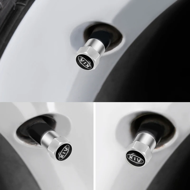

4 Pieces Auto Wheel Tire Valve Cover Cap for KIA K2 K3 K5 Sorento Sportage R Rio Soul Logo Car Accessories External Auto Gadgets