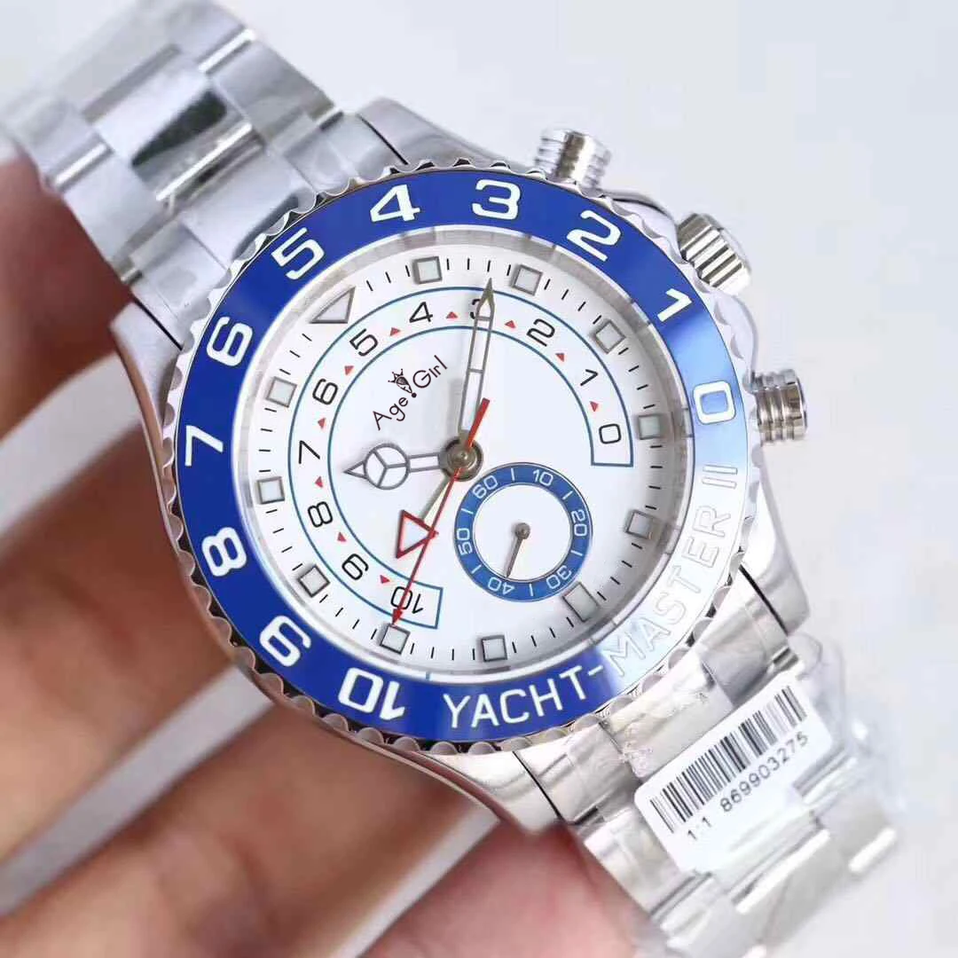 

Luxury Brand New Men Automatic Mechanical Watches GMT Luminous Ceramic Blue Silver Grey Bezel Sapphire Rose Gold White Watch