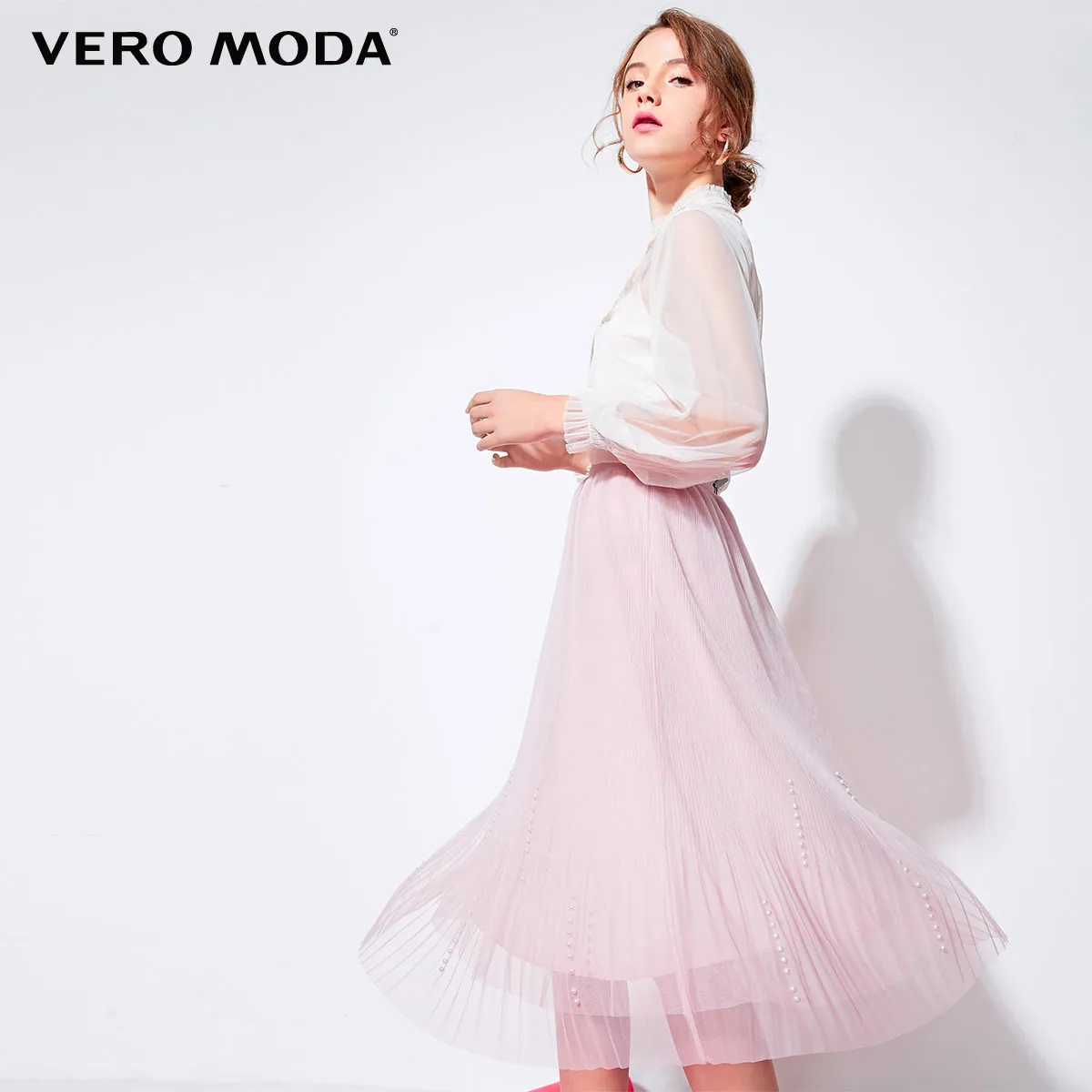 Vero Moda Женская многоярусная плиссированная юбка с бисером | 319116518