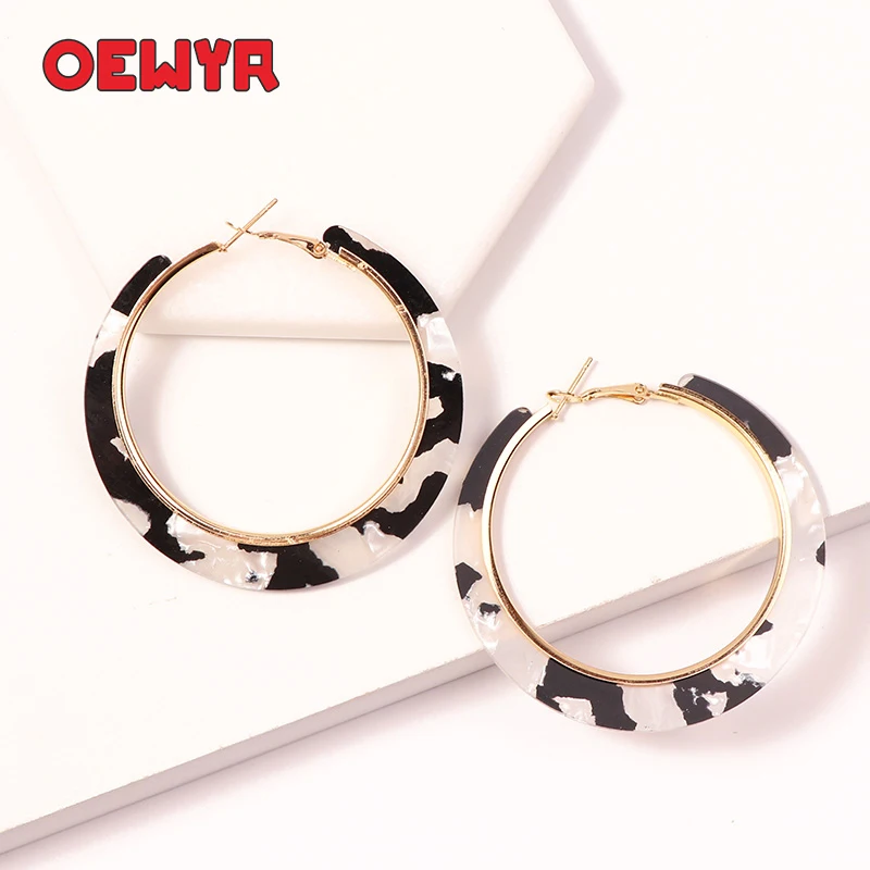 3 Цветные акриловые большие серьги, красные, черные, Boho, висячие,, женские серьги, большие серьги, свадебные серьги для женщин, модные ювелирные изделия - Окраска металла: 3