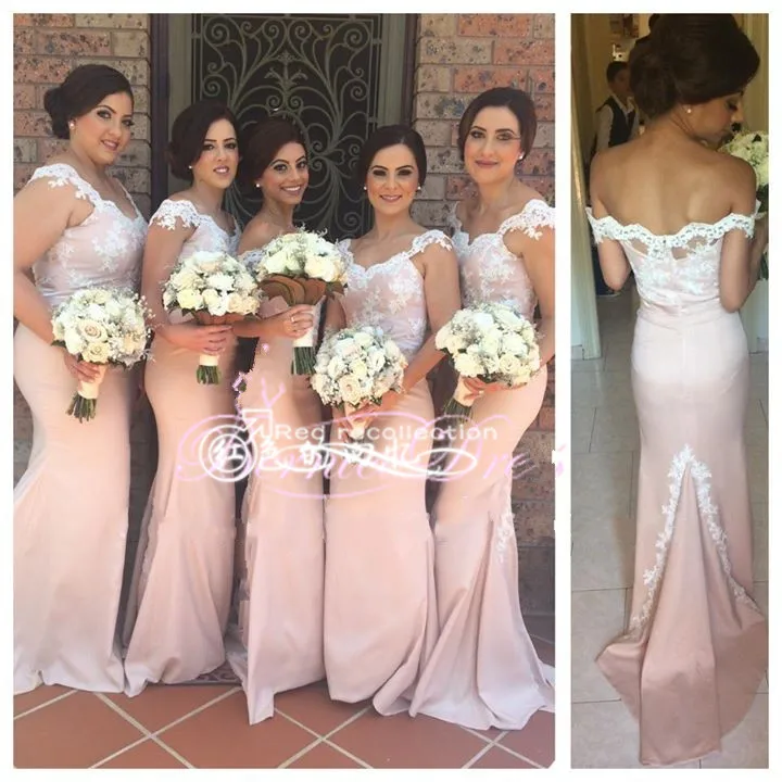Розовый Vestido de festa Casamento, кружевное длинное платье русалки с v-образным вырезом, вечерние платья подружки невесты на заказ, Новое поступление - Цвет: Розовый