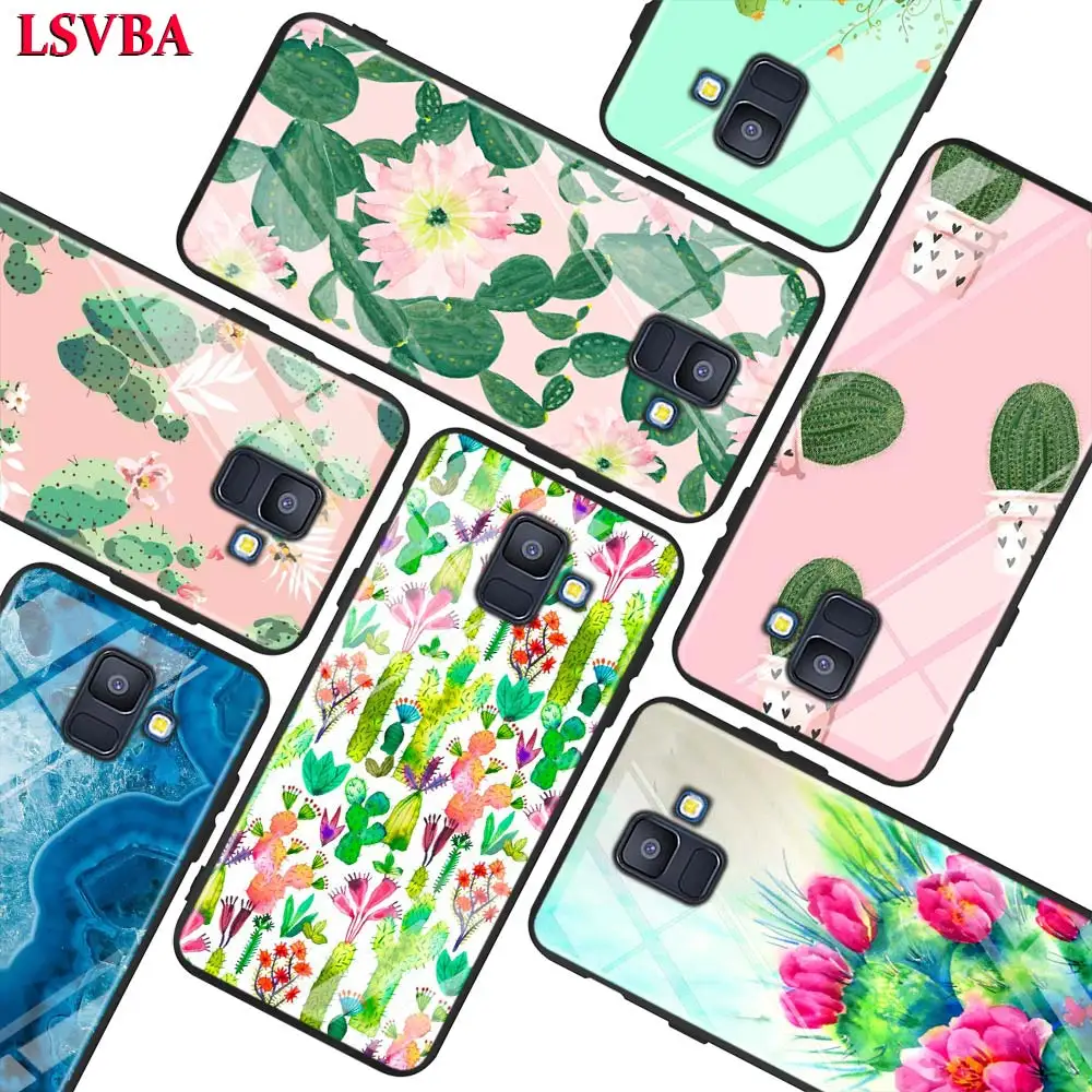 Plants Cactus Fashion For Samsung Galaxy A750 A9 A8 A7 A6 A5 A3 Plus 2018 2017 2016 Super Bright Glossy Phone Case Cover | Мобильные