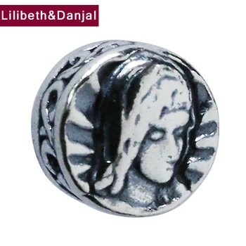 

2020 Virgin Mary Portrait Stud Earring 100% Real 925 Sterling Silver Vintage Earrings for Women Men Jewelry plata de ley 925 E9