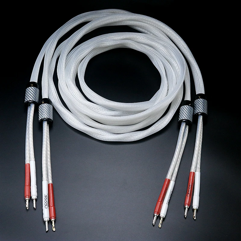 

Netherlands 5nocc (99.997%) pure silver speaker cable upgrade Hi-end audio amplifier speaker cable