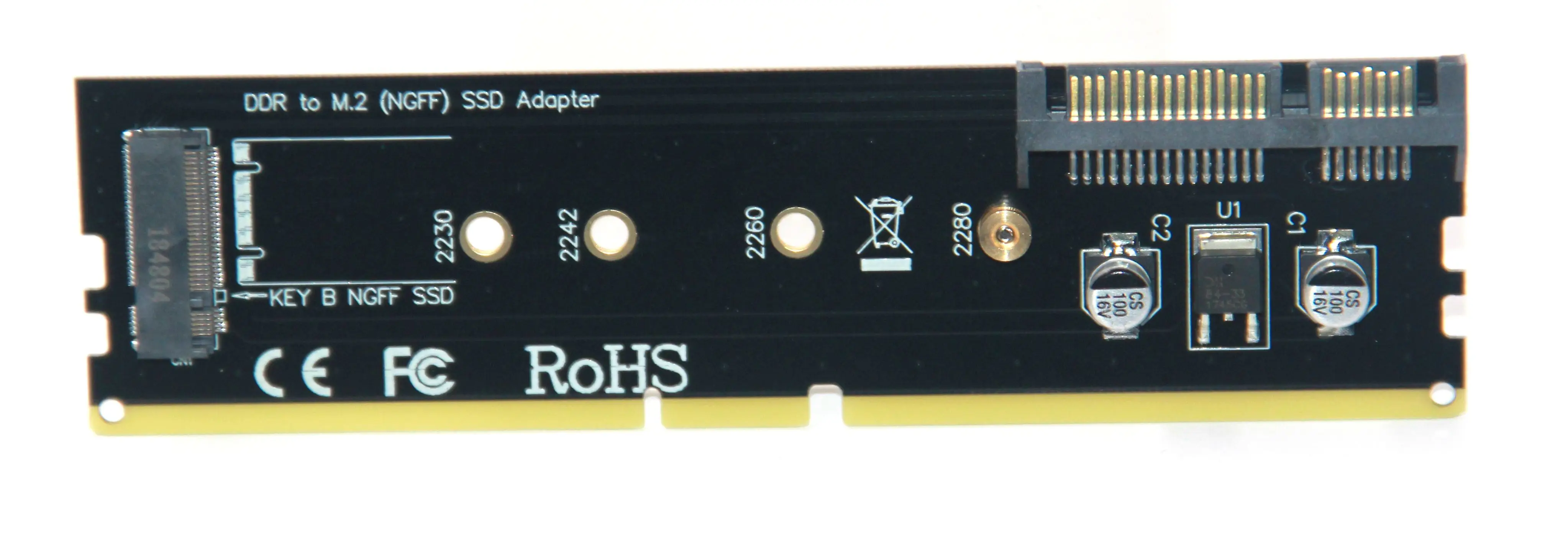 L DDR4 3 от 2 до M2 SATA SSD адаптер M.2 NGFF B Ключ Райзер карта 15Pin Power 7Pin порт передачи данных