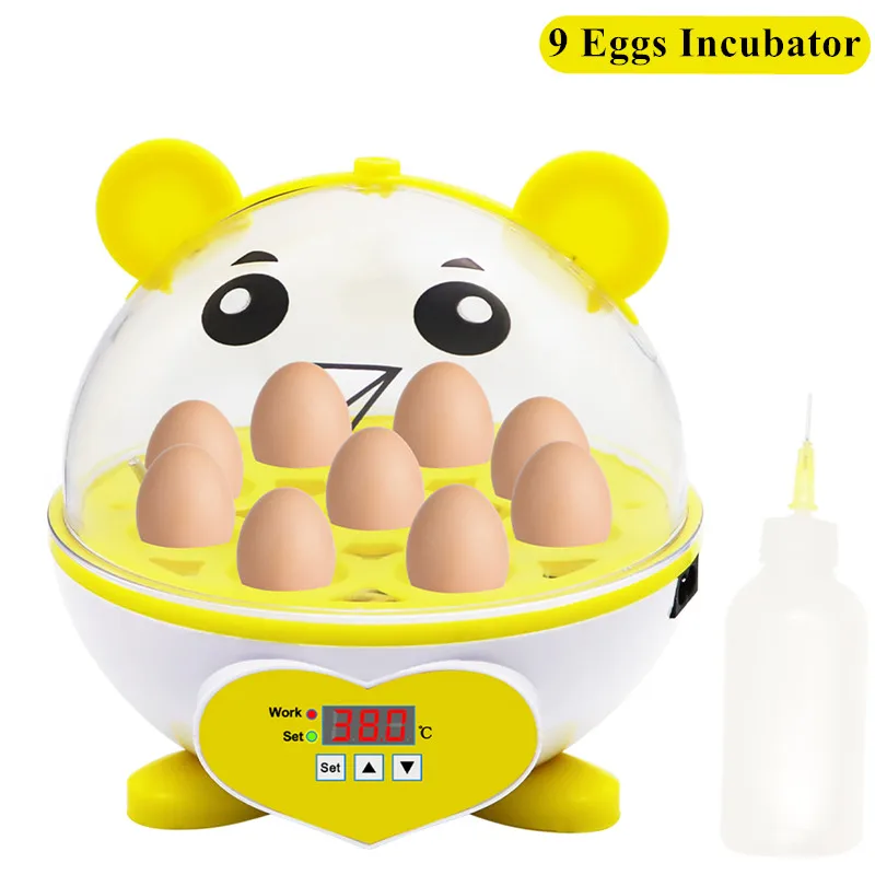 9 Eggs Incubator Intelligent Breeding Professional Brooder Birds Automatic Thermostat Breeding Digital Display Hatching Tool