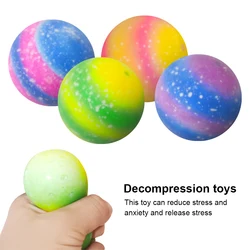 Boule de Vent arc en ciel colorée, balle anti Stress, jouets pour soulager l'anxiété, les émotions, sensorielles, à rebond lent, pour enfants et adultes, diamètre de 7cm 