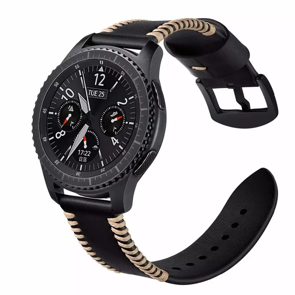 22 мм 20 мм pulsera совместимый для samsung Galaxy Watch 46 мм ремешок кожаный ремешок для Galaxy Watch active 2 40 мм 44 мм браслет на запястье