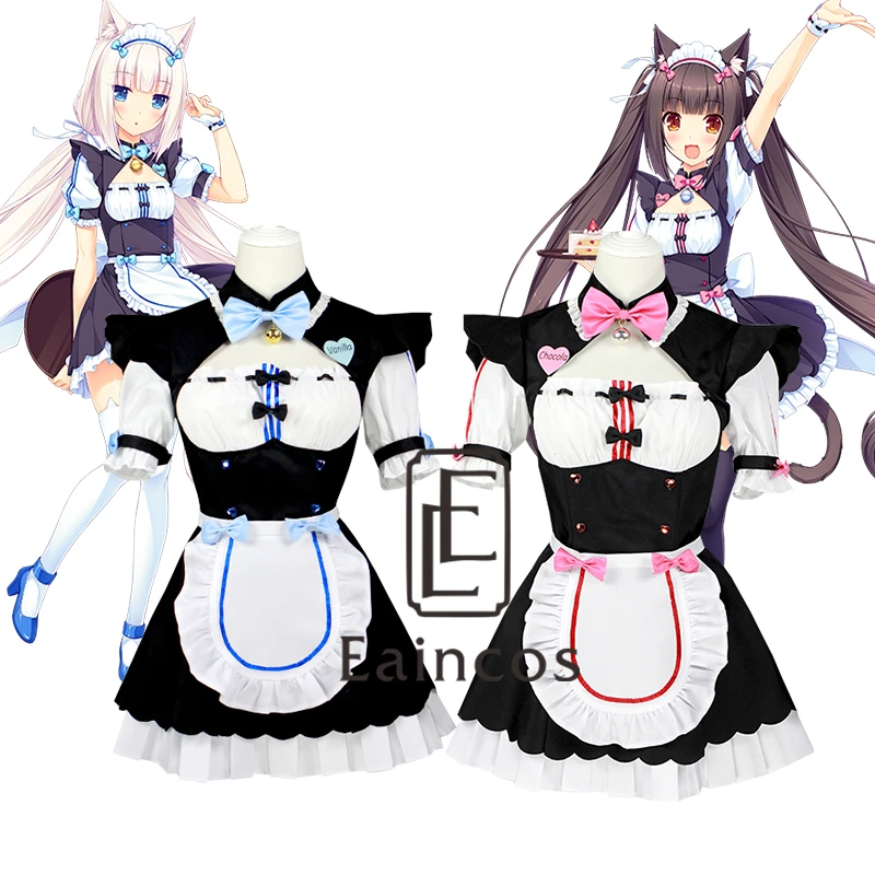 

Love Development Game Nekopara chocolat vanilla Cosplay Maid Wear Halloween Party Cute Suit