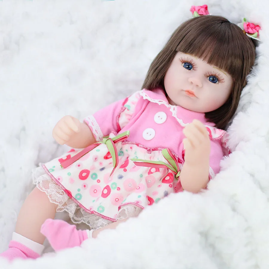 42 см силиконовая кукла Реборн имитация детские куклы Bebe мягкие игрушки для