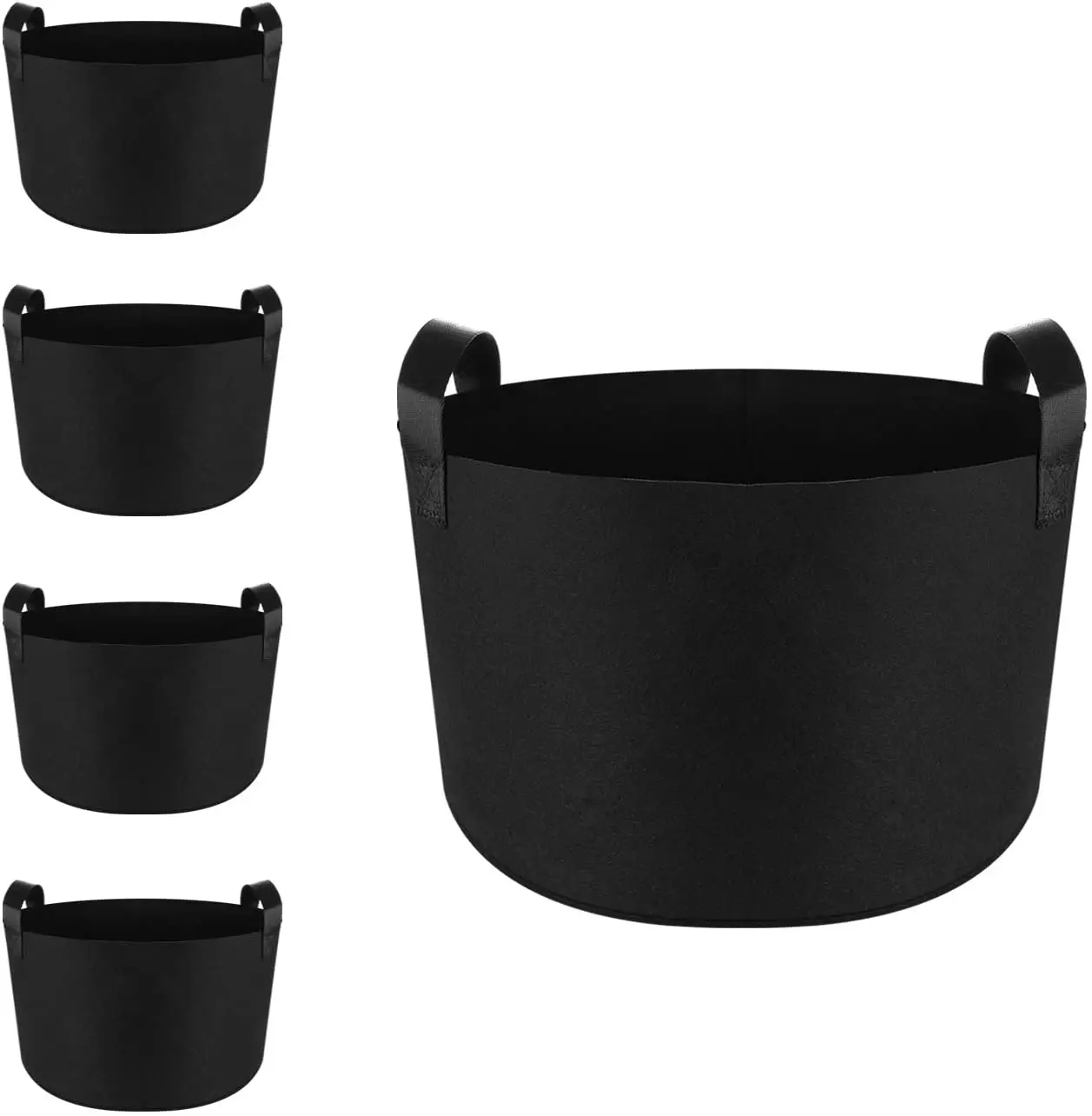 1Gallon 5bags Plant Grow Fabric Bag Vegetable Container Growing Box with Handles Vegetable Planting Bag