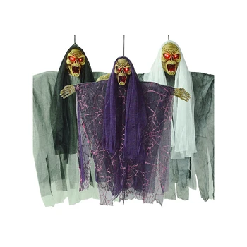 

Halloween Party Decorations Horror Layout Crawling Ghosts Voice Control Toy Electric Eye Glow Crawling Ghost Haunted House Prop
