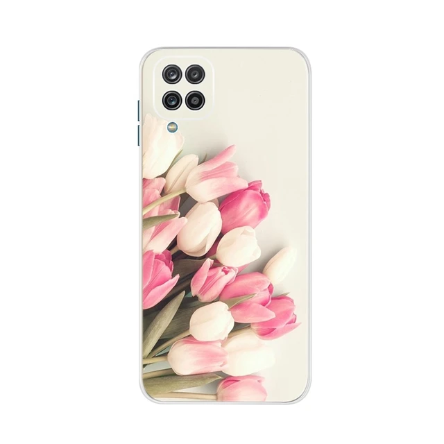  Blllue Funda para Samsung A22 5G, flores florales para mujeres  y niñas, transparente, delgada, protectora 2 en 1 delgada de policarbonato  duro + marco de TPU para Galaxy A22 5G (pequeño