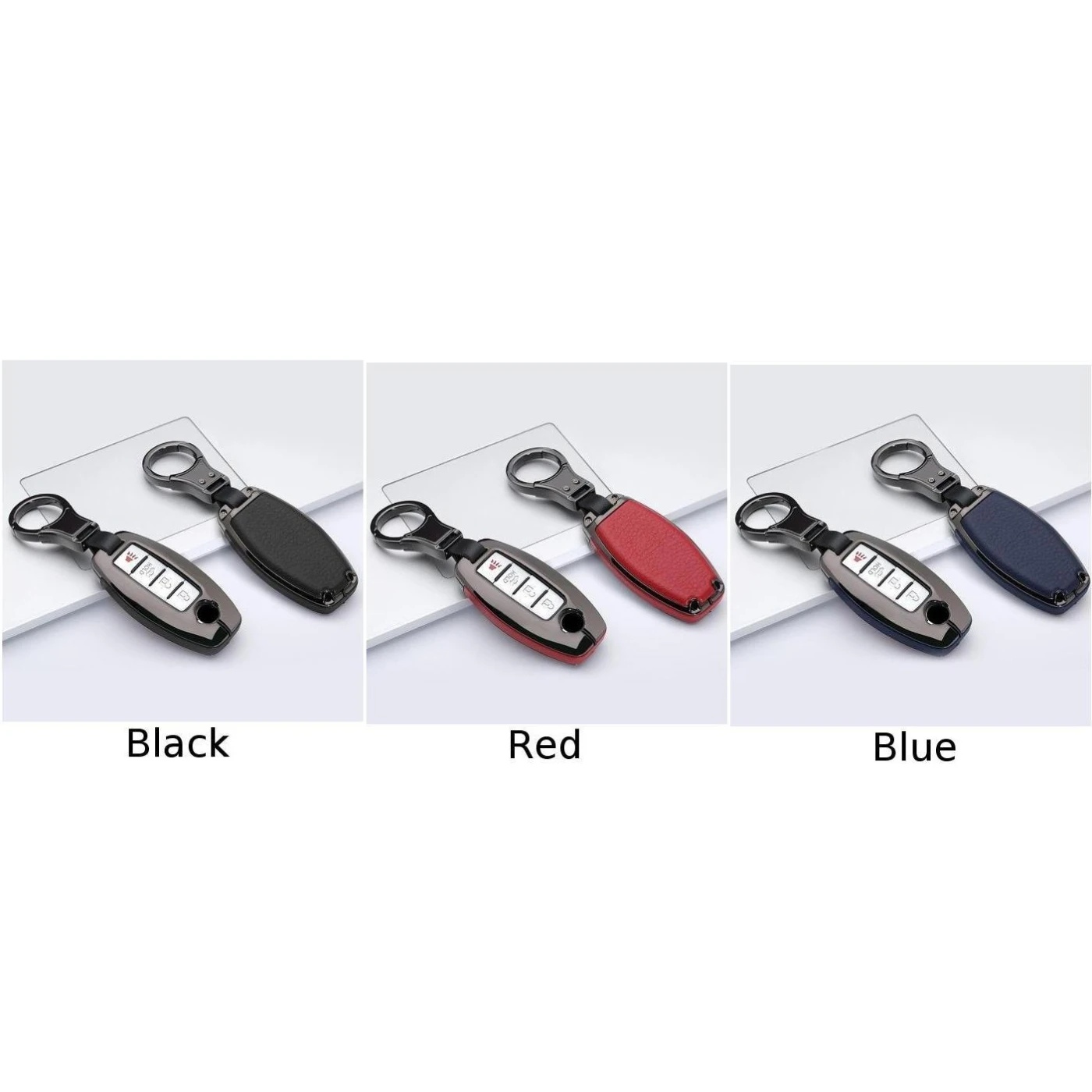 Совершенно продукт Металлический кожаный дистанционный ключ-брелок от машины чехол Брелок для Infiniti Nissan с подарочной коробкой