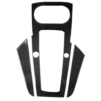 

3Pcs Car Interior Accessories Carbon Fiber Gear Shift Knob Dashboard Cover Trim with Two Holes for A3 2014-2018