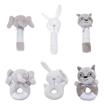

LeadingStar Baby Rattle Cartoon Animal BB Stick Baby Plush Bell Toy