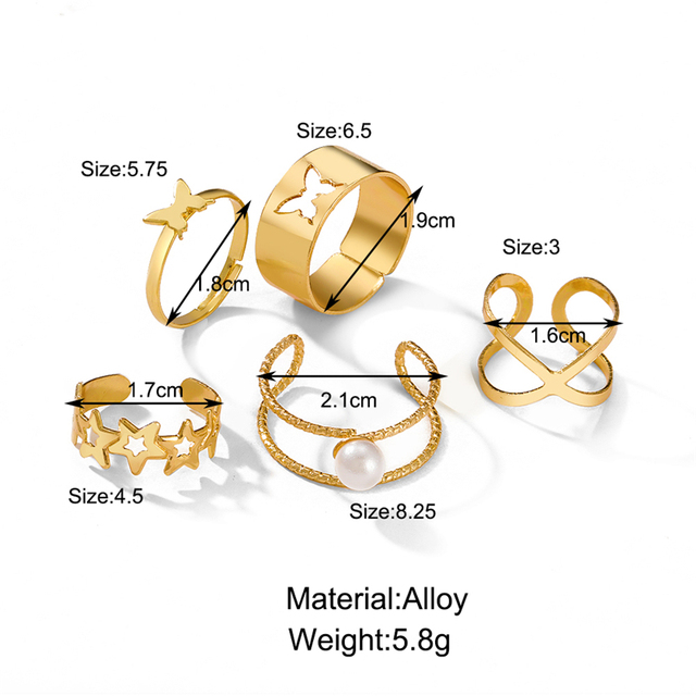 Punk Cool Hiphop Chain Rings Multi-layer Adjustable Open Finger Rings Set Alloy Man Rings for Women Party Gift Jewelry