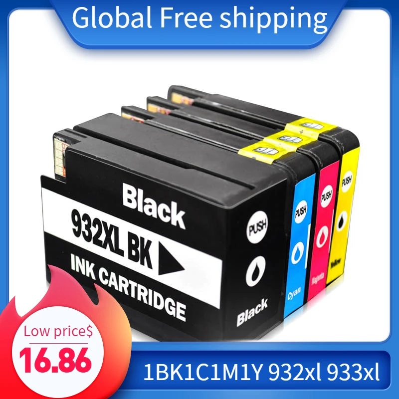 Картридж для принтера HP Officejet 933 932 6100 6600 6700 7110 7610 7612 1 комплект|Чернильные