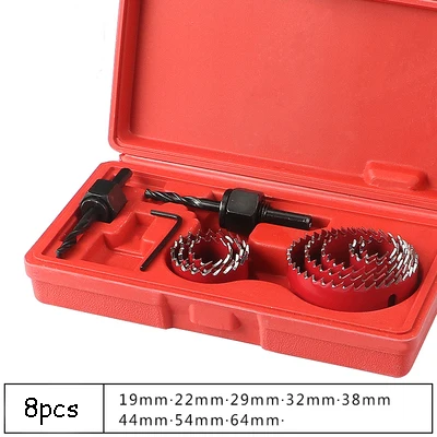Red (8pcs) 1 комплект Деревообработка буровой расширитель тонкий пояс, который крепится аксессуары мульти-функциональная дрель набор наконечников для полихлорвиниловых досок, Алюминий пластина, Пластик - Цвет: Red (8pcs)