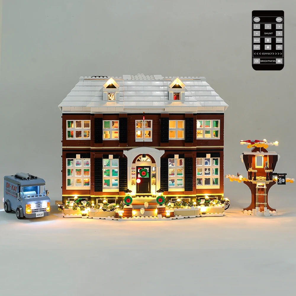 --Basic Version cooldac LED Light Kit for Lego 21330 Ideas Home Alone House Building Blocks Model Set,LED Light Kit for Ideas Home Alone 21330 Lights Set Only, No Blocks 