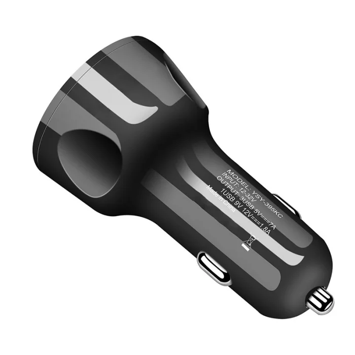 Три порта Быстрая зарядка USB Автомобильное зарядное устройство для смартфона планшета JFlyer