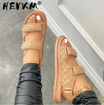 Sandalias de diseñador de lujo con velcro para mujer, Sandalias de Gladiador, zapatos de plataforma de alta calidad, verano, 2021