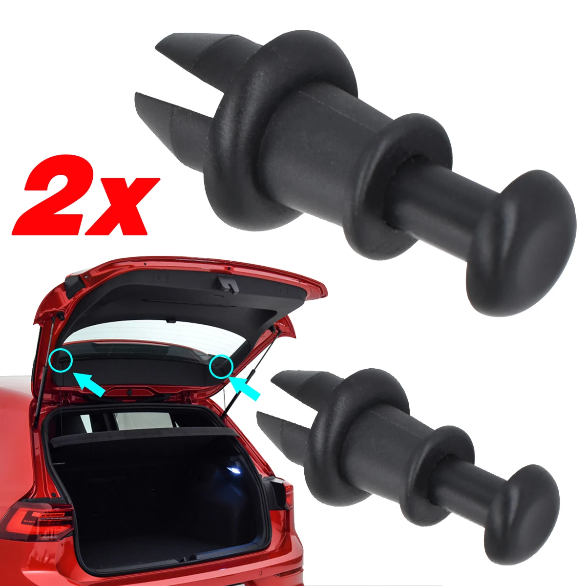 Clips de cuerda para estante de paquete de coche, colgador pivotante para  Seat Altea Arona Ibiza 6L 6J 6F Leon 1M 1P Mii Toledo 5P KG, 1M6867574A, 2  uds.