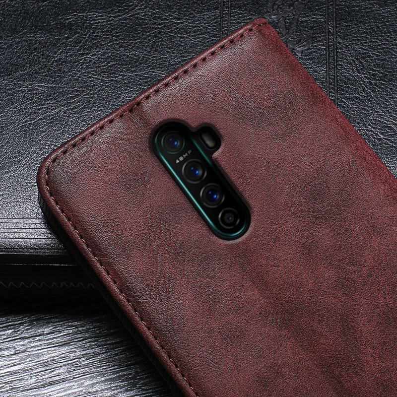 Чехол для Oppo Reno Ace с отделением для карт, винтажный кожаный чехол-книжка для телефона, чехол для Oppo Realme X2 Pro, ретро чехол с отделением для карт