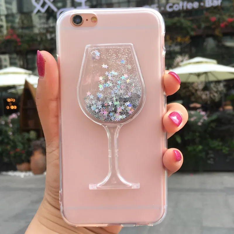 Glitter Liquid Case For Google Pixel 4 XL 2 3 3A XL Lite Wine Glass Case Silicone Soft TPU Phone Back Cover