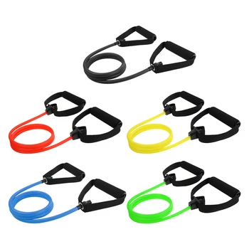 

1.2m/4ft High Quality TPE Yoga Pull Rope Resistance Bands Tensile Tube Expander Full Body Building Fitness Equipment