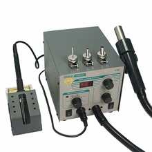 Quick 706W+ 2 in 1 Soldering Station Hot Air Gun Lead Free Rework Station for SMD IC Chip BGA SOIC Welding Repair Tool