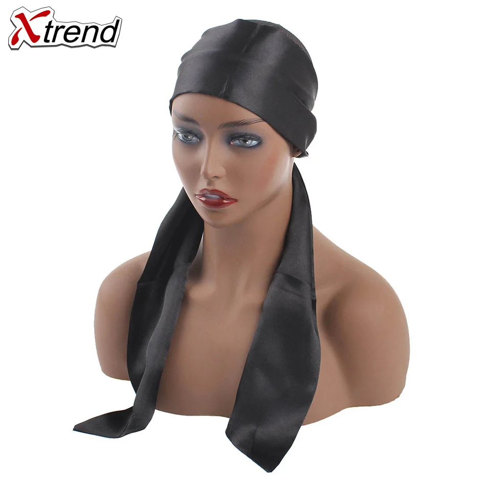 Xtrend повязка на голову для парика атласный край шарфы волос Нескользящая парики