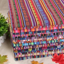 1 meter Ethnic Style Cotton Linen Retro Bohemia fabric DIY Handmade Textile Sewing Patchwork For Bags Clothes Sofa Table cloth