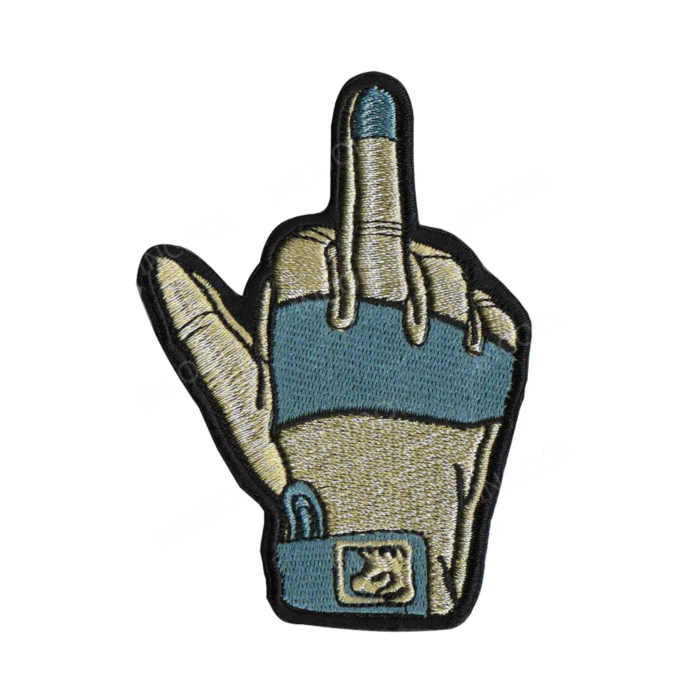 

Glove Patches Embroidery Hand Patch Tactical Military Morale Patches Finger Combat Emblem Appliques Embroidered Badges Drop Ship