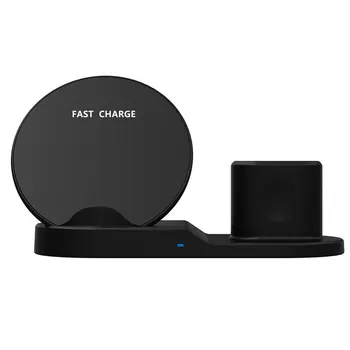 

3 In 1 Fast Wireless Charger Wireless Charging Mobile Phone Smartwatch and Wireless Headphones with LED Light
