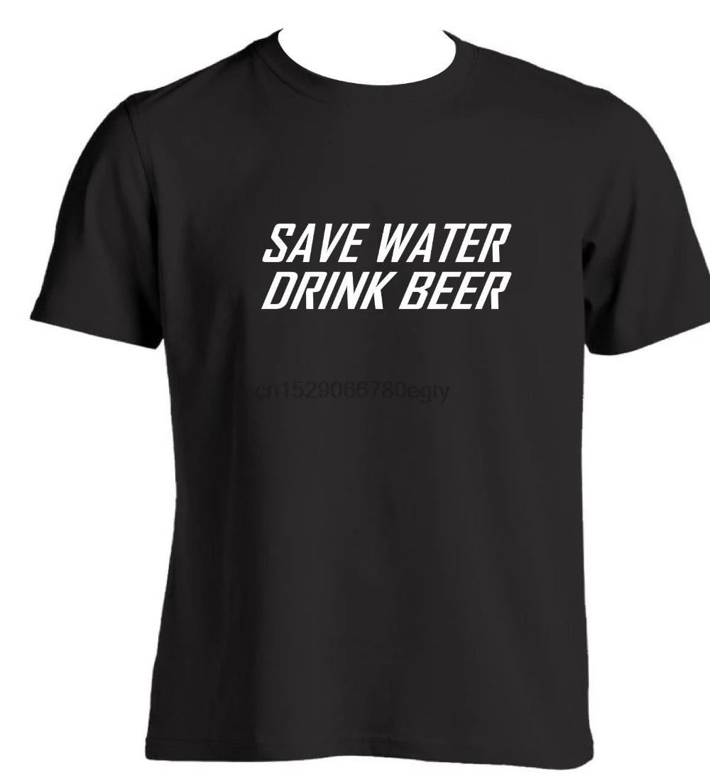 Save Water Drink Beer Novelty Funny T Shirt Gift Ideas For Men Party Wear Pub New 2019 Hot Summer Casual Tee Shirts | Мужская одежда