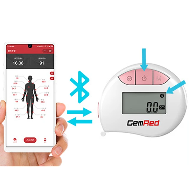 Smart Body Tape PRO: Measure Fitness, Type-C Charging - Gemred