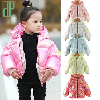 

Winter jacket kids Thick Warm Parkas Colorful Hooded Coats Baby boy girl snowsuit Outwear Windbreaker Children Down Jackets