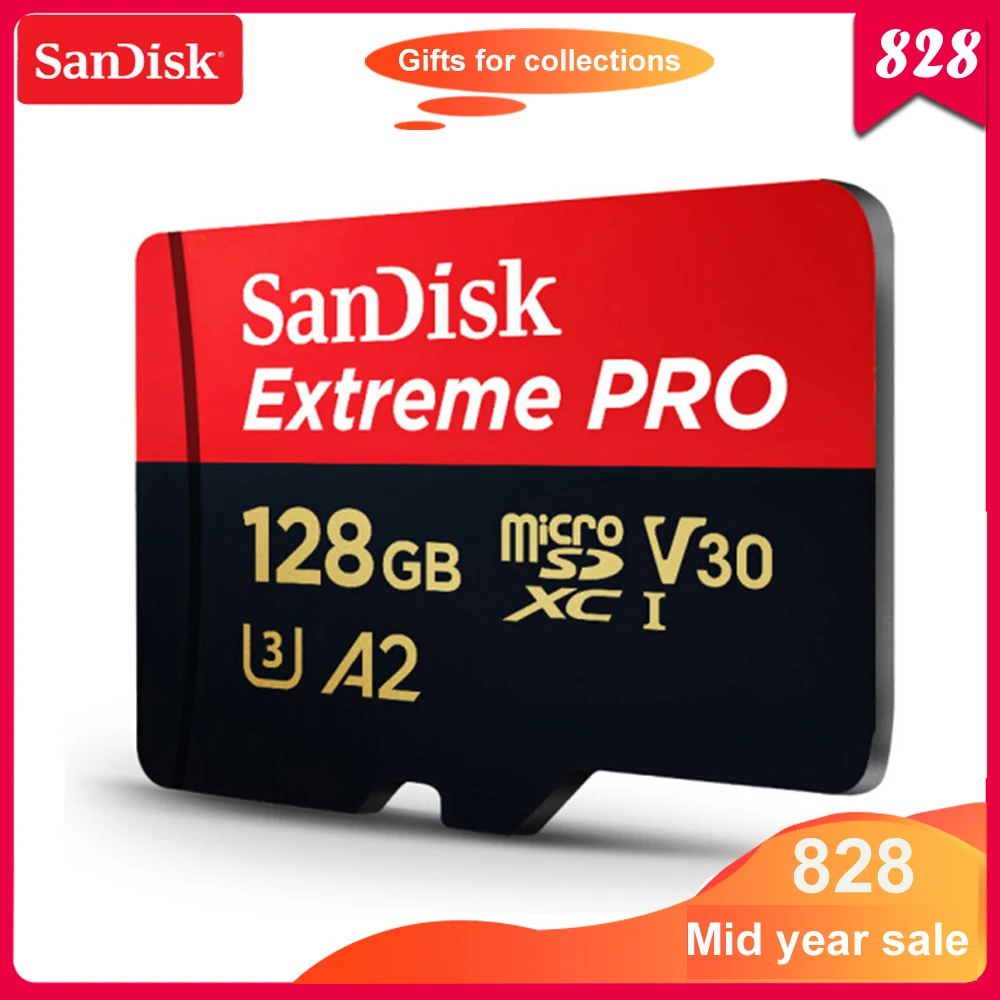 

100% Original Sandisk Extreme Pro Micro SD Card up to 170MB/s A2 V30 U3 64GB 128GB Sandisk TF Card Memory Card With SD Adapter