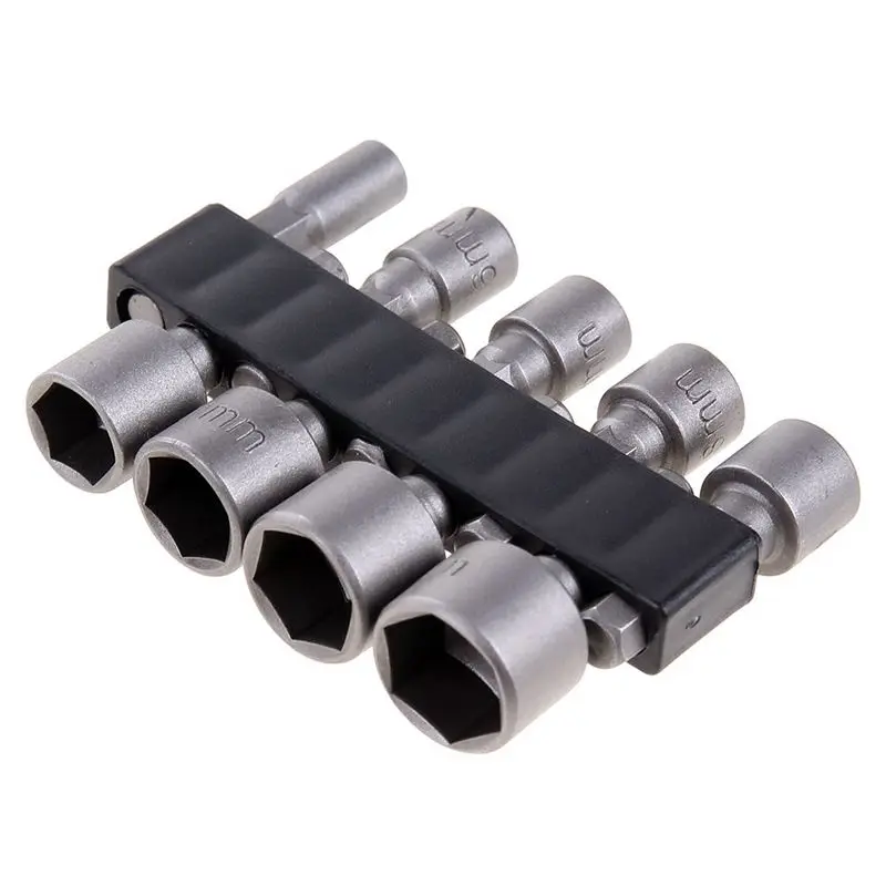 Горячая XD-9pcs/набор 5 мм-13 мм 1/4 дюйма DIY шестигранное гнездо рукава сопла гайка сменная насадка для отвёртки Набор сверло адаптер для деревообработки Мощность