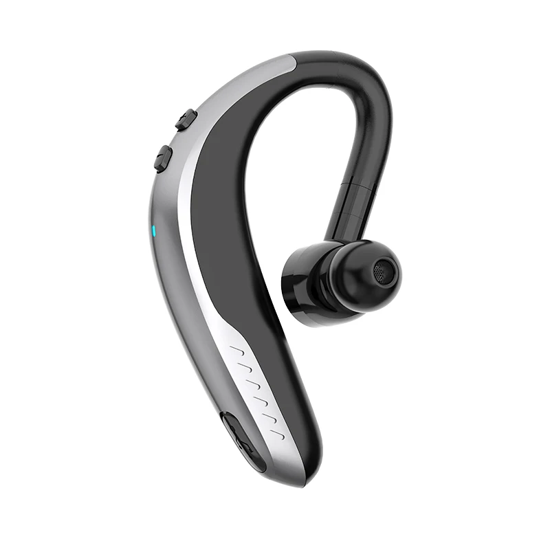 gray D1 Bluetooth одиночные наушники с 5,0 наушники настоящие стерео ушные крючки Беспроводные наушники с микрофоном Водонепроницаемая гарнитура - Цвет: gray