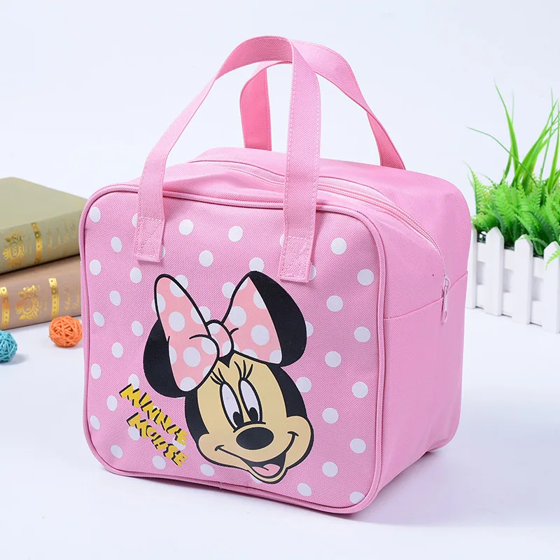 Disney мультфильм Минни ланч бокс сумка Повседневная ткань оксфорд хозяйственная сумка студенческий портативный Учебник Сумка книга мешок ланч