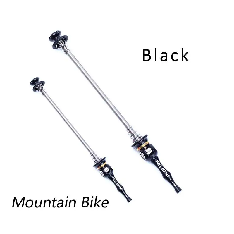 Black MTB RISK сверхлегкий титановый сплав для шоссейного велосипеда быстросъемный вертел рычаг втулка для дорожного велосипеда 100 м-135 мм велосипедные аксессуары 3 цвета - Цвет: Black MTB
