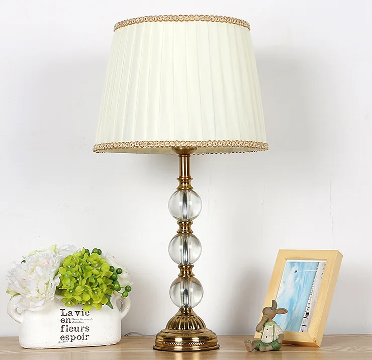 Best Price Modern Crystal Bedroom Table Lamp Fabric Lampshade Living Room Decoration Abajur Table lamp For Bedroom Lamparas De Mesa Best Price Modern Crystal Bedroom Table Lamp Fabric Lampshade Living Room Decoration Abajur Table lamp For Bedroom Lamparas De Mesa