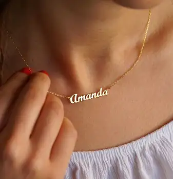 

Name Necklace Tiny Gold Name Necklace Personalized Jewelry Bridesmaid Necklace Minimalist Name Necklace Mother's Day Gift