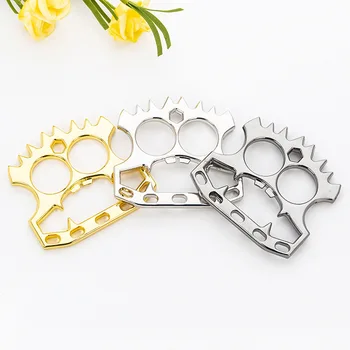 

New Durable Stainless Steel Skeleton Shape Beer Bottle Opener Window Breaking Tool Self Defense Knuckle Duster Kitchen Gadgets