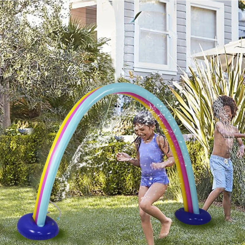 210CM-Giant-Rianbow-Cloud-YARD-SPRINKLER-For-Kids-Adult-Summer-Backyard-Outdoor-Water-Toy-Pool-Accessory