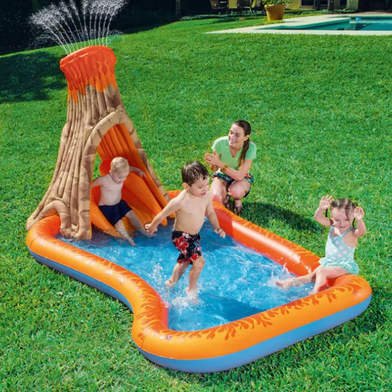 Outdoor Park Water Slide Inflatable Pool With Slide Children S Pool Swimming Inflatable Water Slides For Kids Sliding Board Toy Fun Lawn Water Slides Pools Aliexpress
