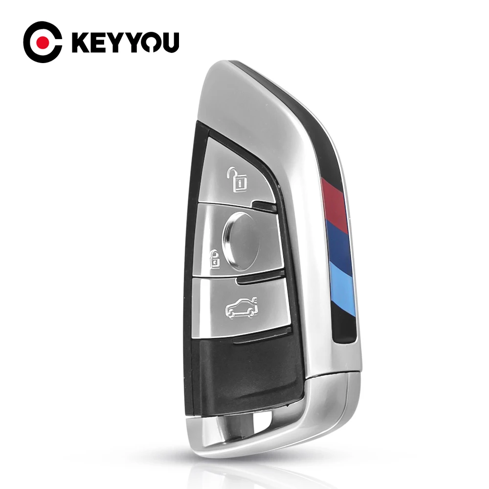 KEYYOU 3 кнопки автомобиля смарт-карты Fob дистанционного ключа оболочки вставить