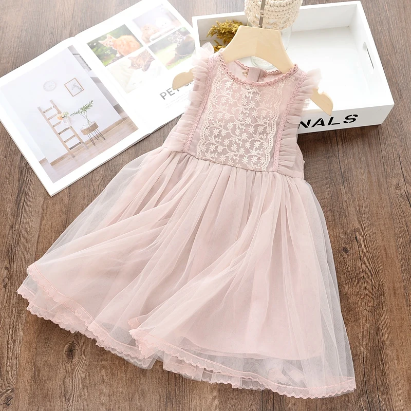 3-8 Years Kids Dress for Girls Party Dress Navy Blue Children Clothing Shiny Sequins Princess Pageant Frock Birthday Costume